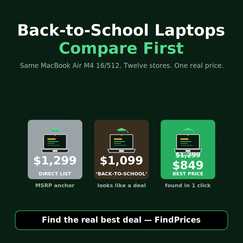 Back-to-School Laptop Price Comparison: How to Save 35% on a MacBook Air M4, Dell XPS 13 Copilot+ PC, or Lenovo ThinkPad X1 Carbon Gen 12 as the Post-Prime Day Back-to-School Laptop Marquee Takes the Monday Aisle