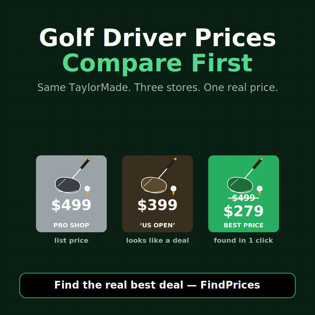 Golf Club Price Comparison: How to Save 30% on a Father's Day Driver Before the U.S. Open