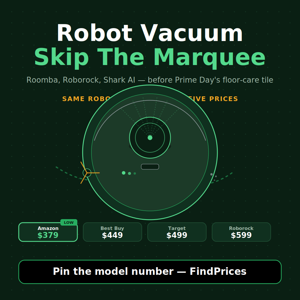 Robot Vacuum Price Comparison: How to Save 50% on a Roomba j7+, Roborock Q7 Max+, or Shark AI Ultra Before Prime Day's Floor-Care Tile